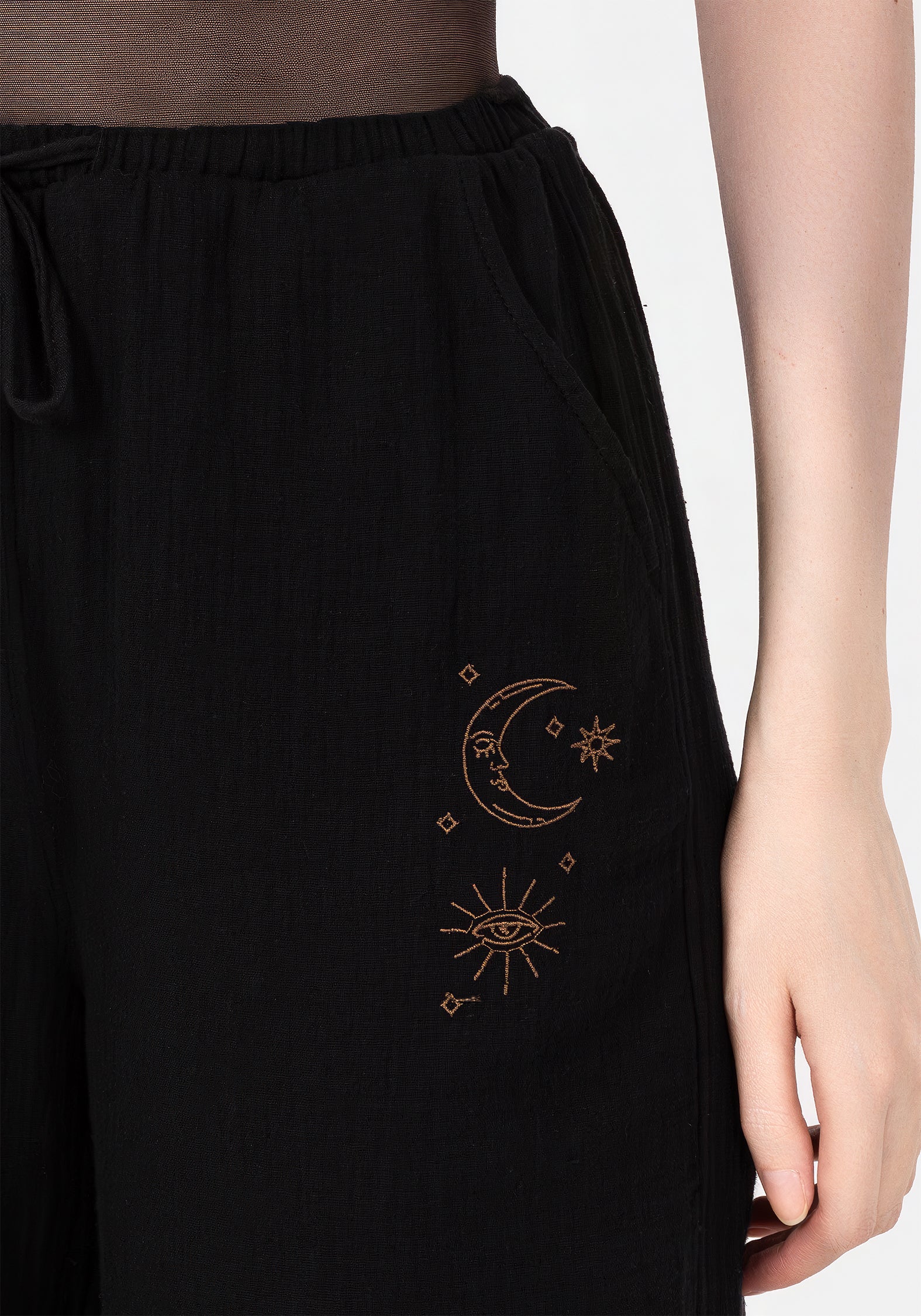 Cosmos Embroidered Wide Leg Trousers - Image 5