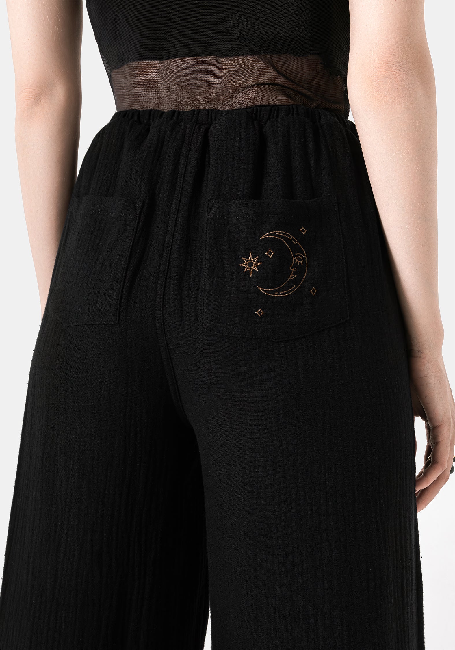 Cosmos Embroidered Wide Leg Trousers - Image 7