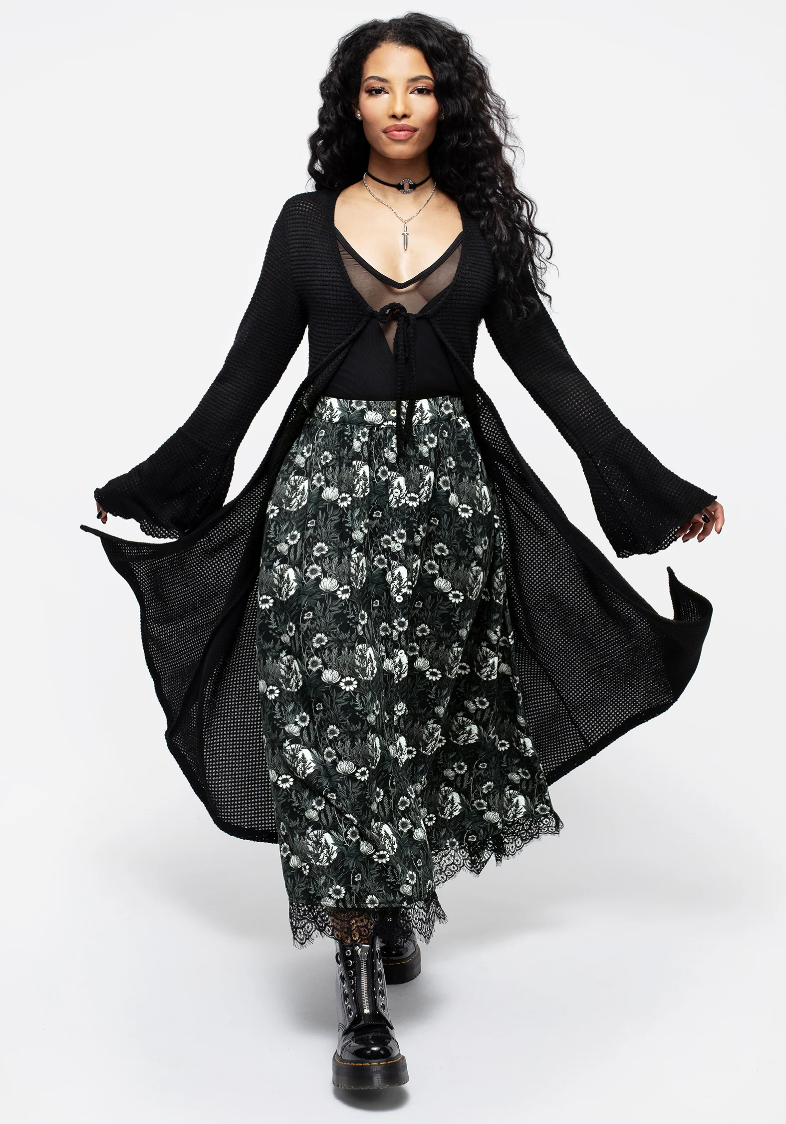 Nightbloom Button Front Midaxi Skirt - Image 4