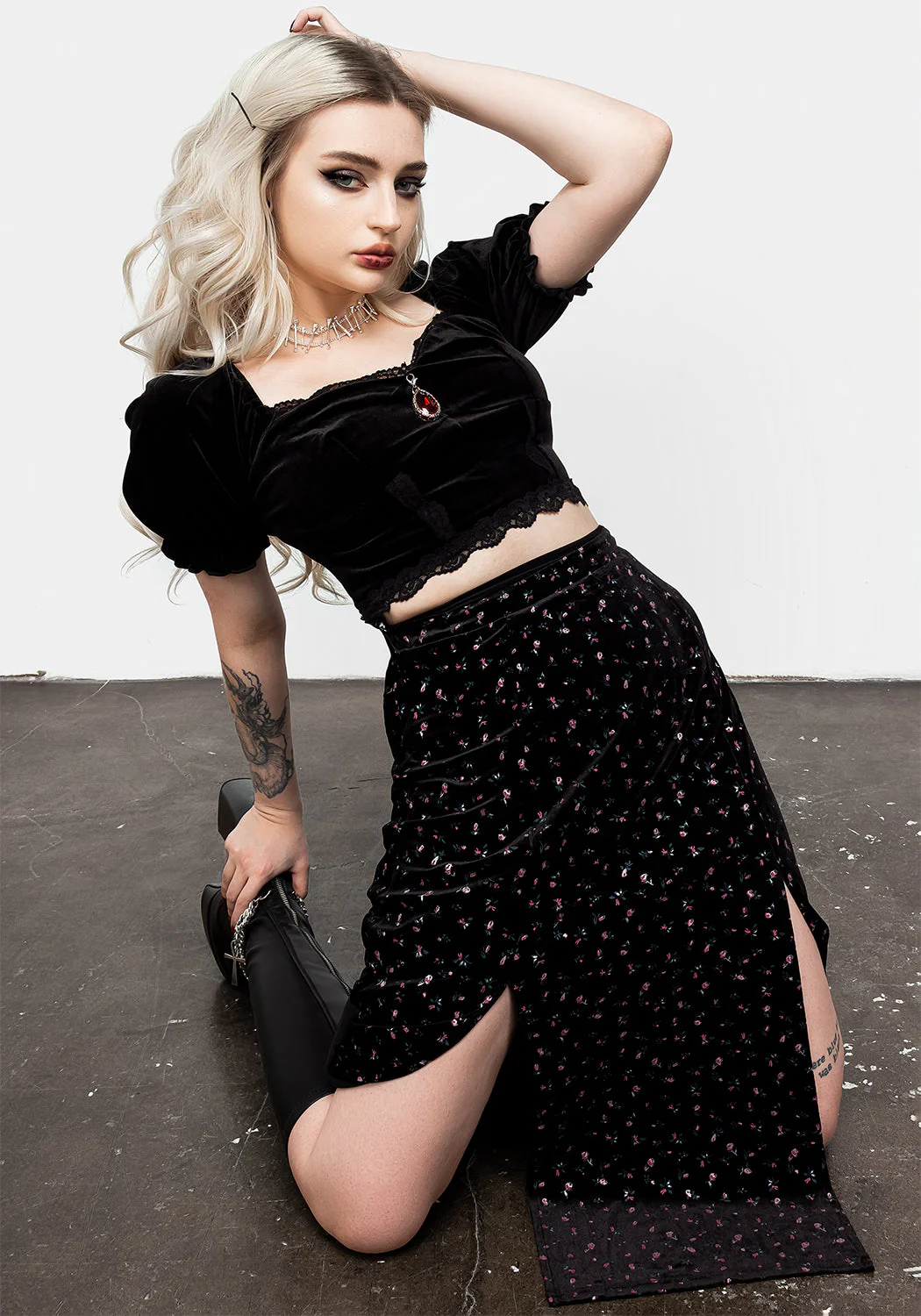 Woe Midi Split Skirt - Image 6